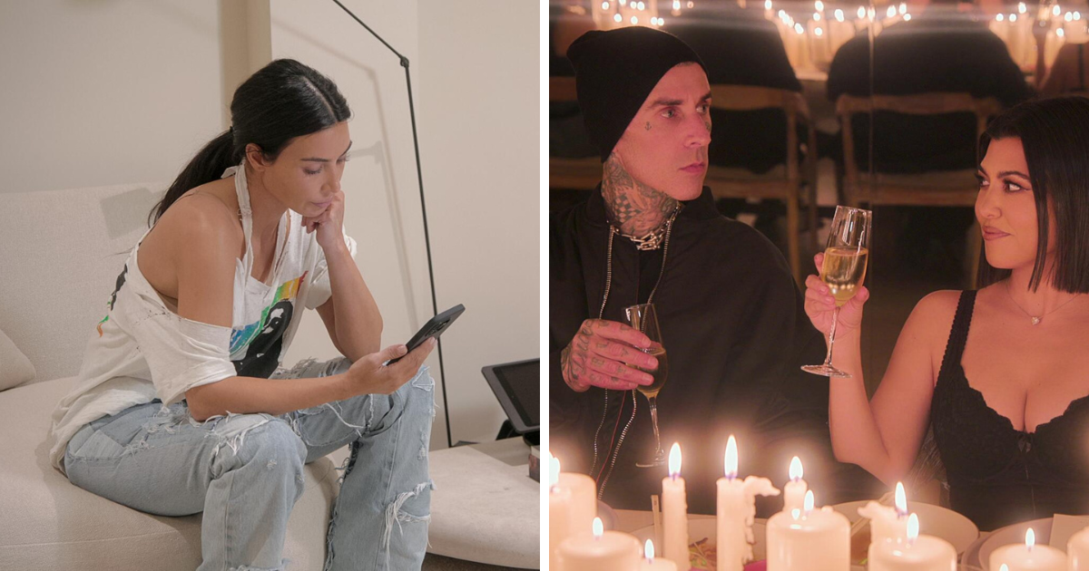 Kim Kardashian/Travis Barker and Kourtney Kardashian