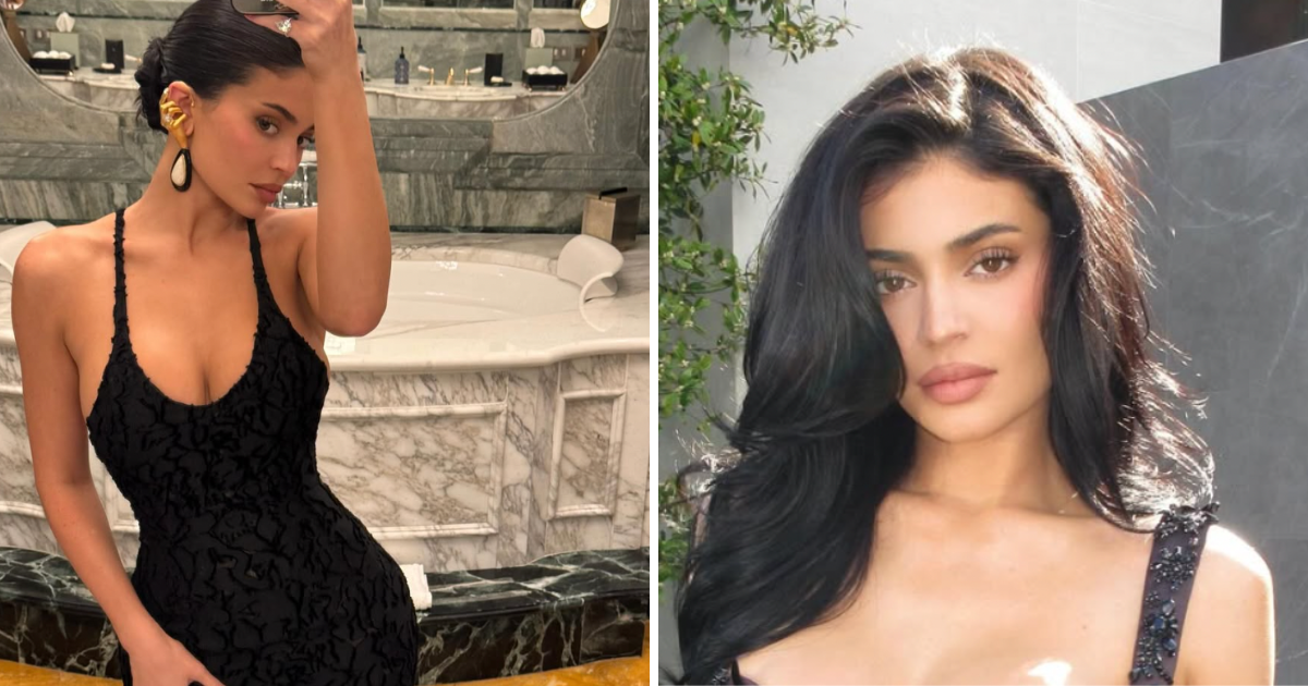 kylie jenner black dress awards