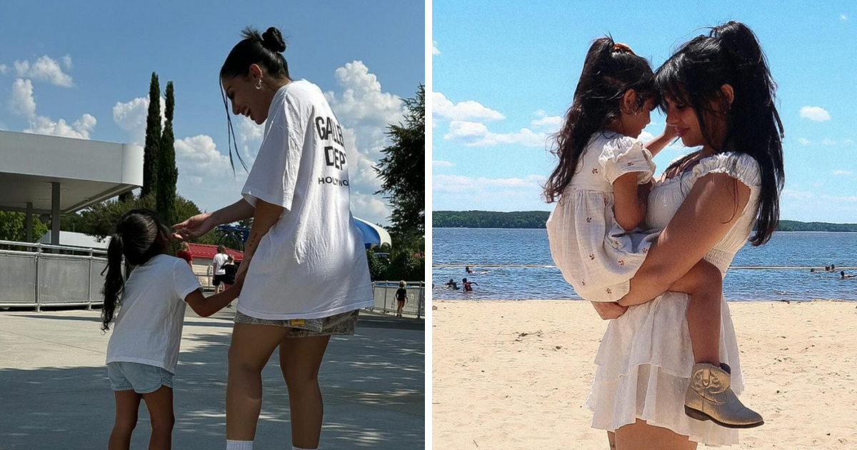 Huda Mustafa from Love Island USA with her daughter