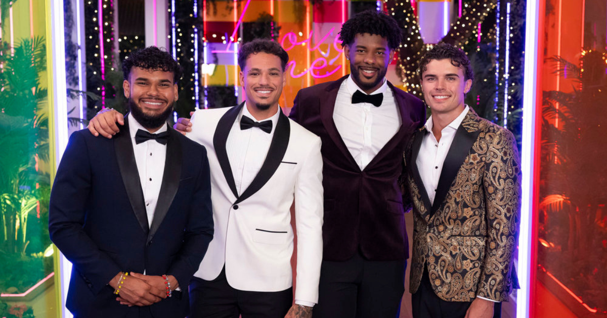 Bryan, Pepe, Chris and Nic on Love Island USA
