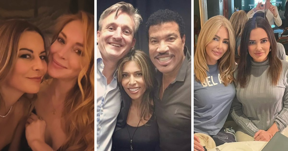 Juliet Angus and Lindsay Lohan/Panthea Parker, Edmund Parker and Lionel Richie/Amanda Cronin and Meredith Marks from The Real Housewives of London