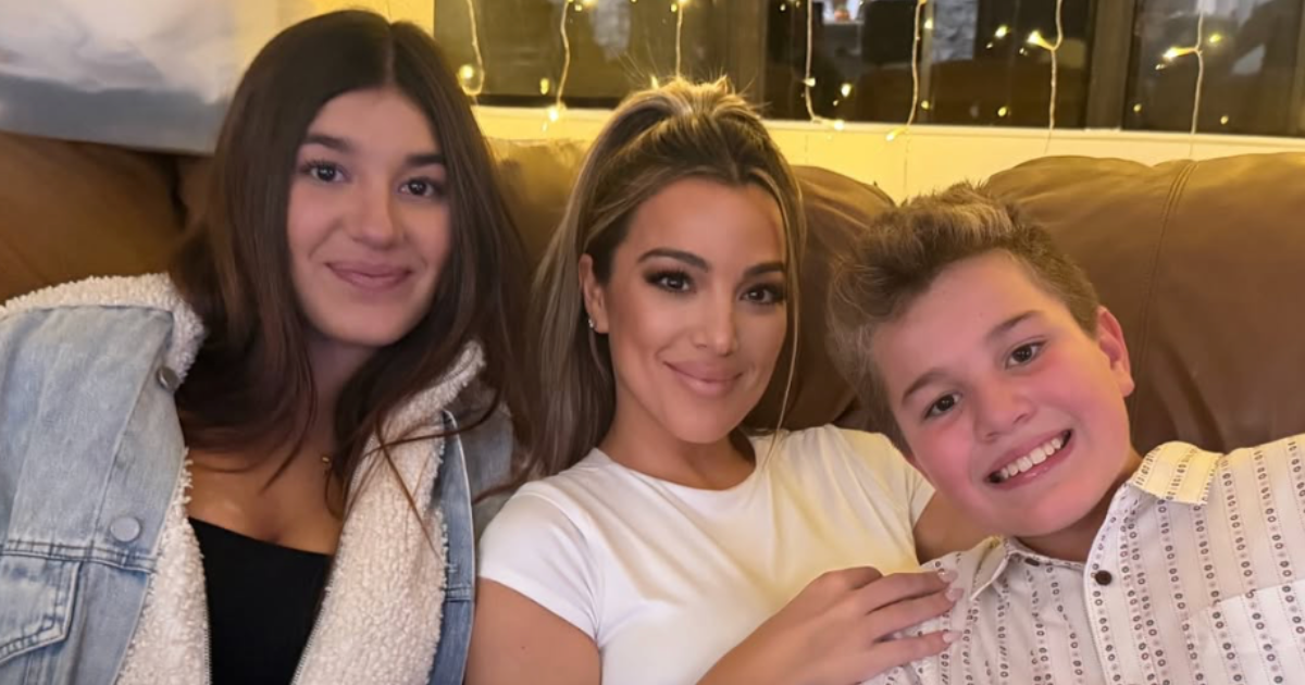 Alex Hall with her kids