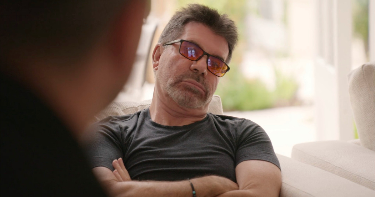 Next Act Simon Cowell sunglasses indoors why