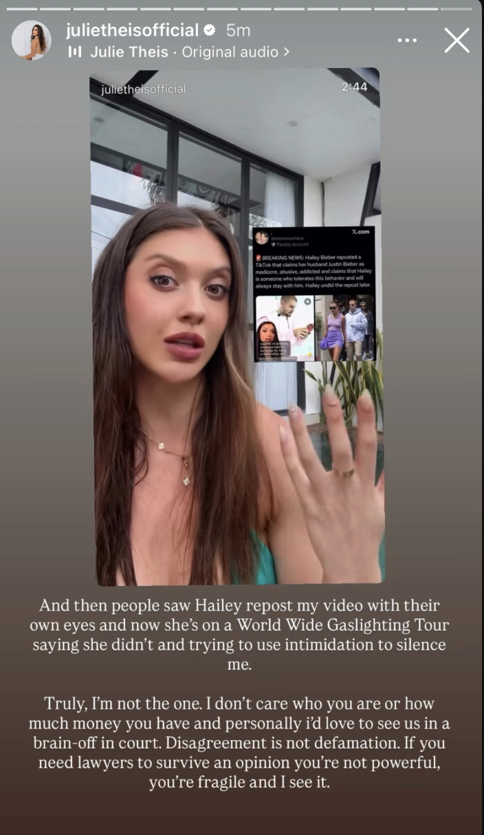 Julie Theis Hailey bieber tiktok