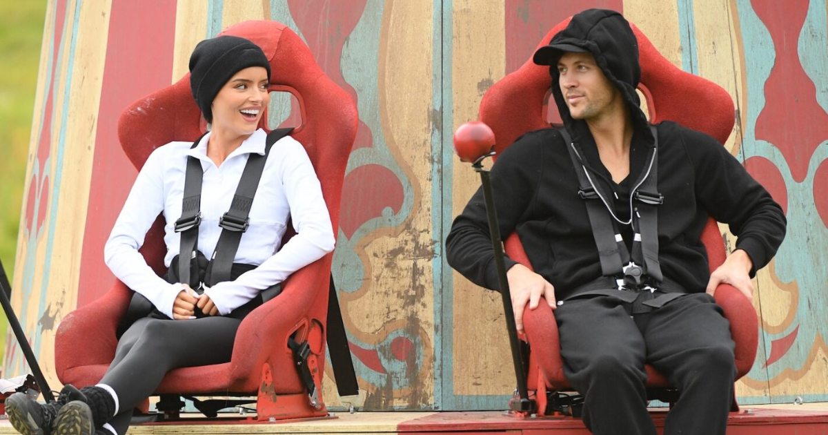 Maura Higgins and Rob Rausch on The Traitors US