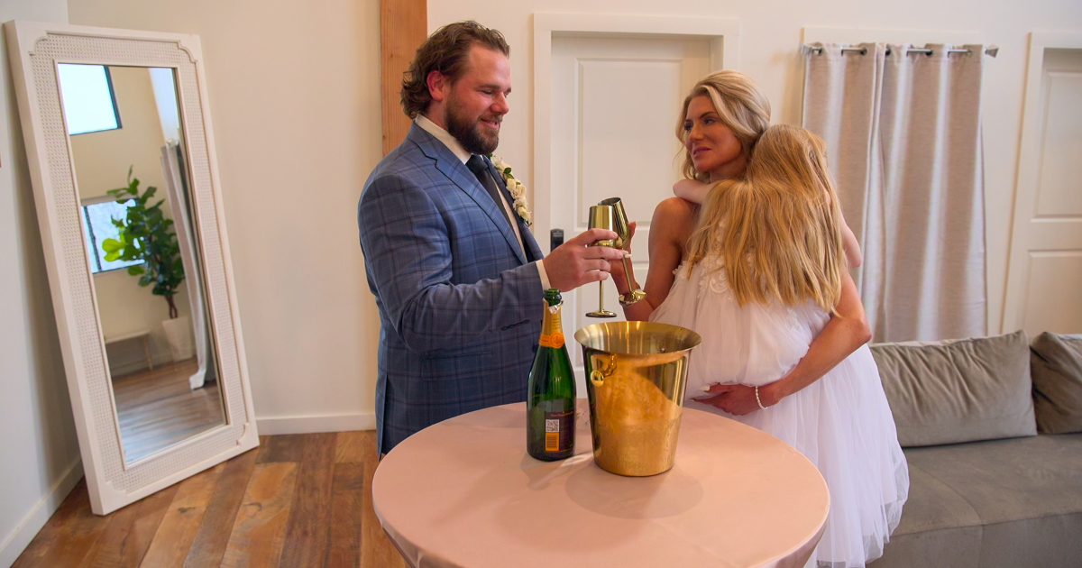 Jordan and Amber with her daughter on Love Is Blind