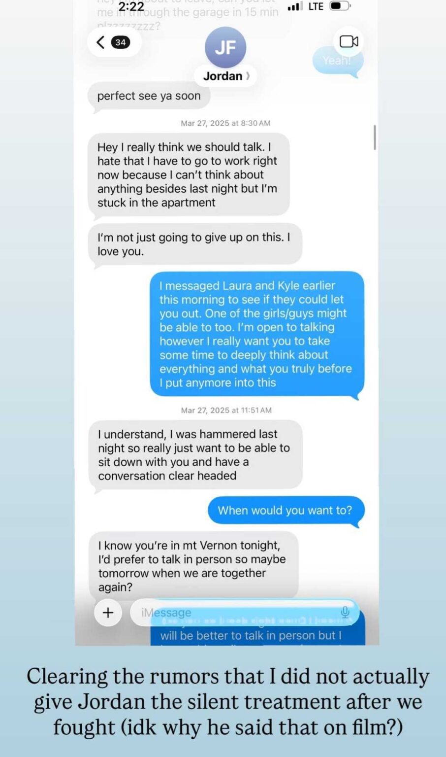 Amber proves Jordan lied about her on Love Is Blind, and it's messy