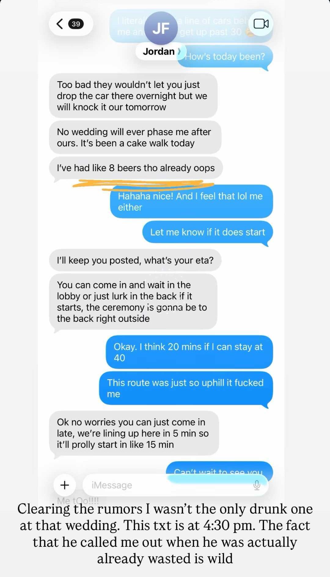 Amber text messages with Jordan