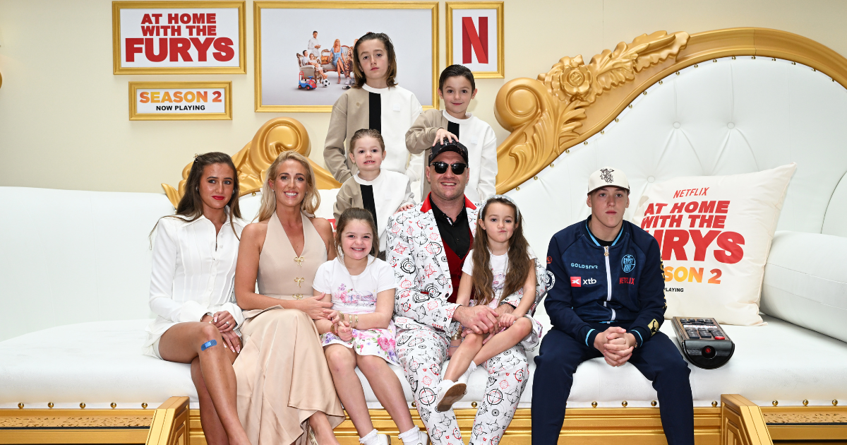 Tyson and Paris Fury with kids