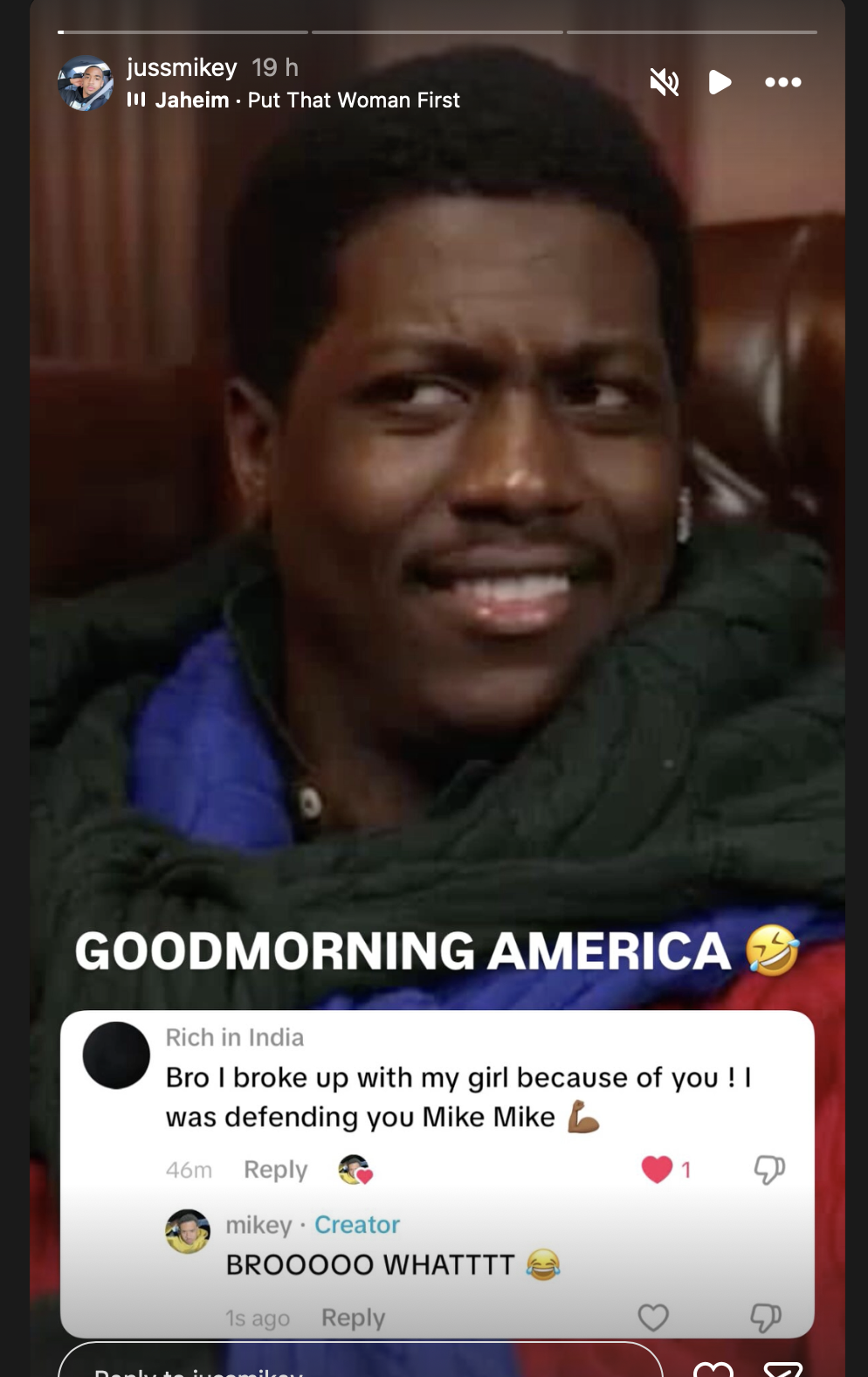 Mikey Instagram Story