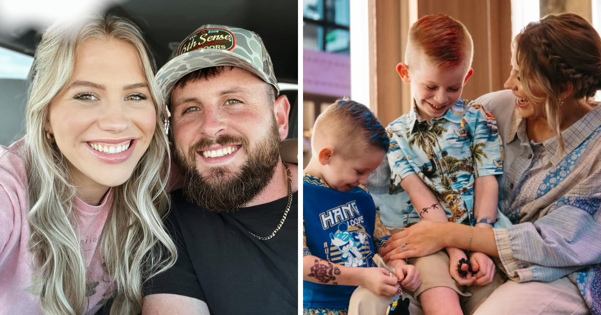Hannah Harper with husband Devon and kids
