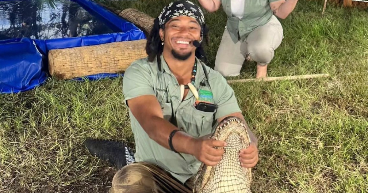 Meet alligator wrangler Pharaoh Gayles on Outlast: The Jungle