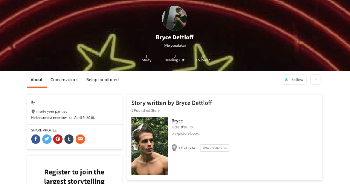 bryce love island wattpad
