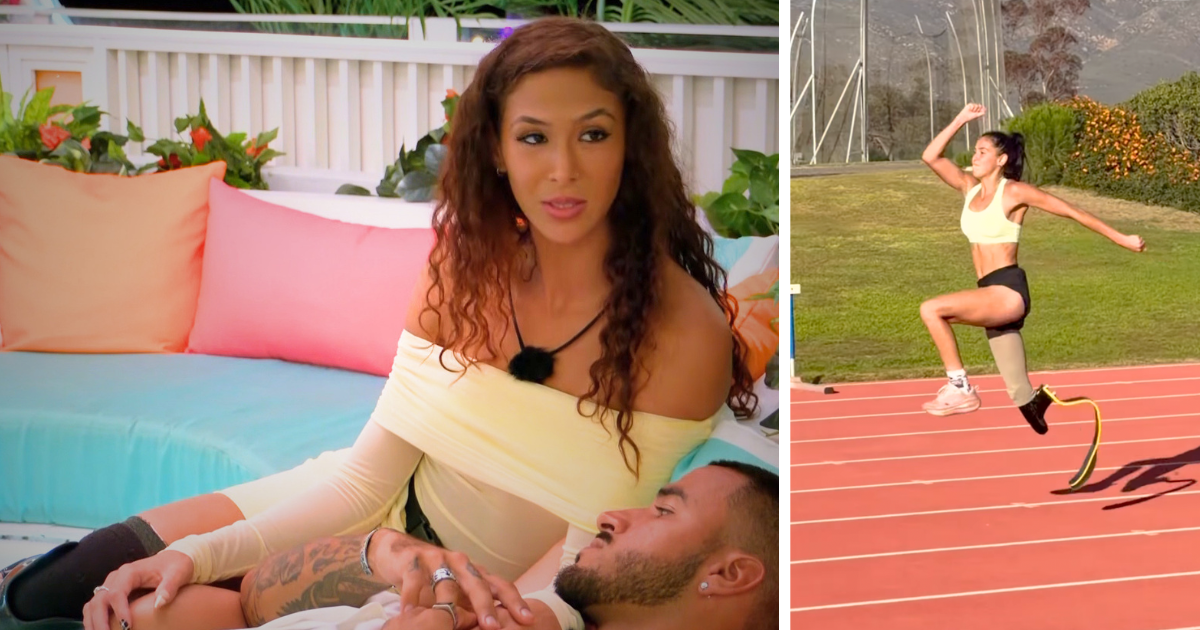 love island beatriz hatz in the villa and doing some athletics