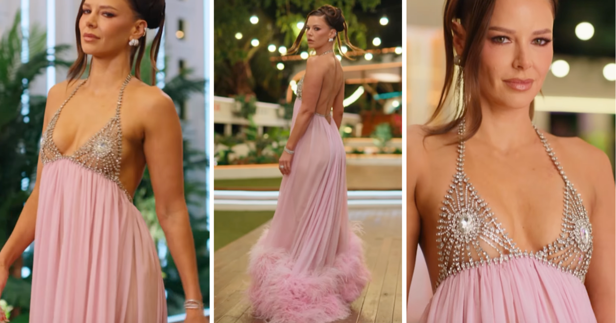 pink dress love island