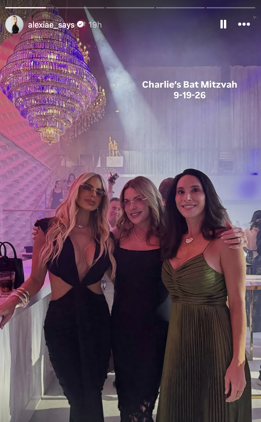 Alexia's Instagram story with Adriana